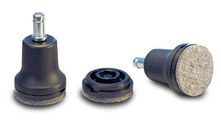 Felt Bell Glide Replacement for Twin Wheel Casters with Solo Glide Base