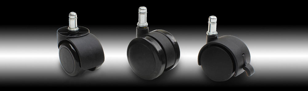 Hooded and Unhoode Twin Wheel Casters