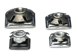 Square Metal Threaded Inserts with Round Clip