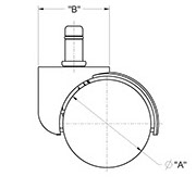 hooded twin wheel caster with collar-crop-u34547
